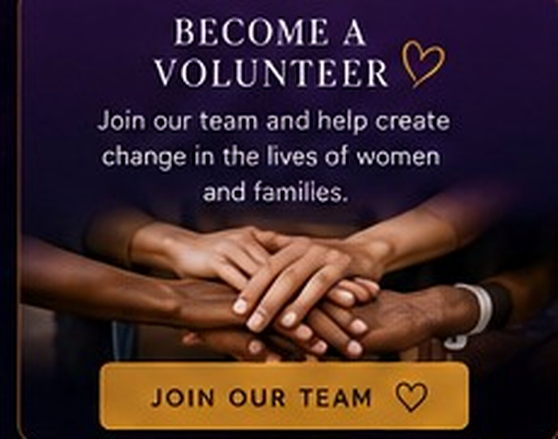 Hands joined in support